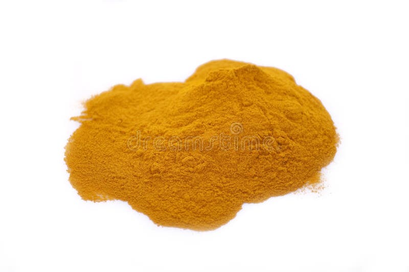 Turmeric (curcuma) powder isolated on a white background. Turmeric (curcuma) powder isolated on a white background