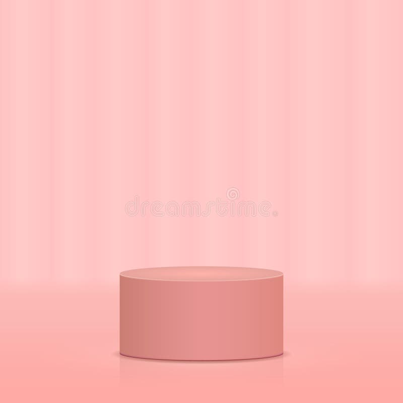 Pódio rosa-elegante para o Dia dos Namorados ilustração royalty free