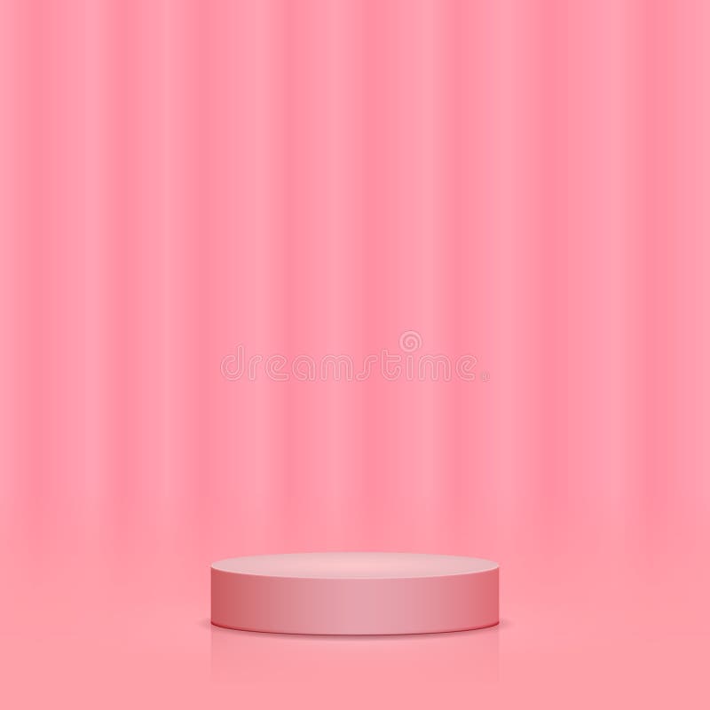 Pódio rosa-elegante para o Dia dos Namorados ilustração stock