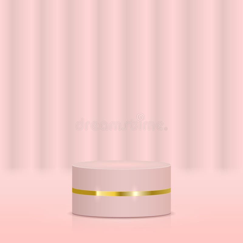 Pódio rosa-elegante para o Dia dos Namorados ilustração royalty free