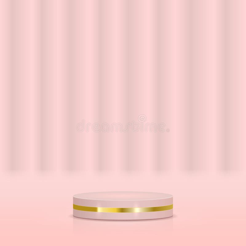 Pódio rosa-elegante para o Dia dos Namorados ilustração royalty free