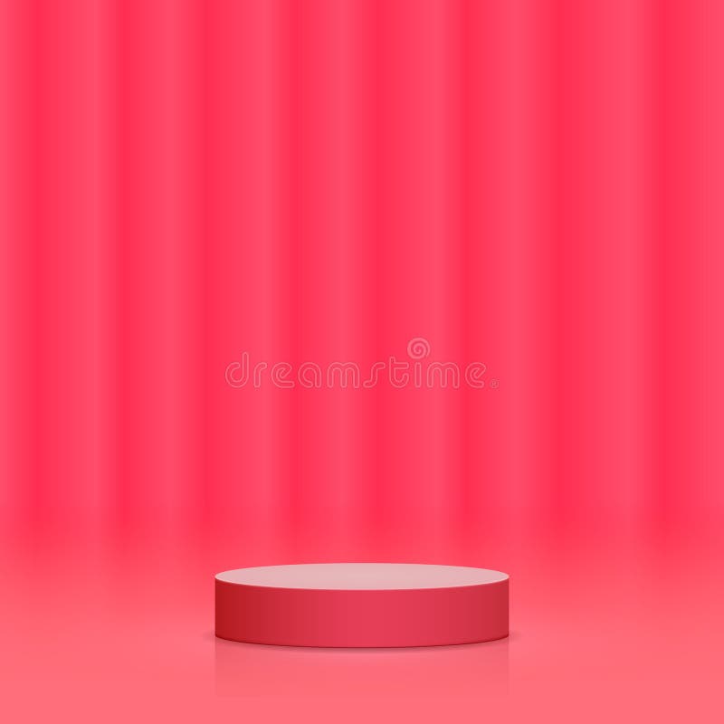 Pódio rosa-elegante para o Dia dos Namorados ilustração do vetor