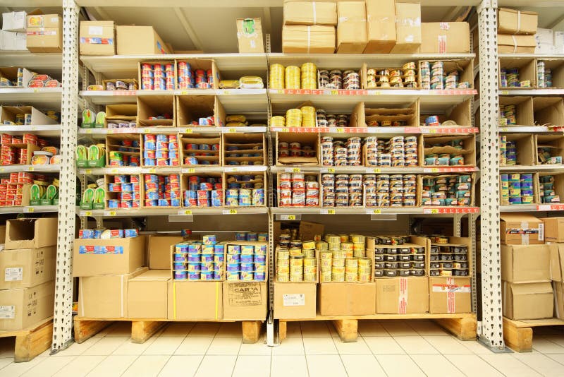 MOSCOW - FEBRUARY 6: Shelves with canned fish in shop, on February 6, 2011 in Moscow, Russia. Russian President Dmitry Medvedev demanded that Federal Agency of Fishery not charge money for fishing. MOSCOW - FEBRUARY 6: Shelves with canned fish in shop, on February 6, 2011 in Moscow, Russia. Russian President Dmitry Medvedev demanded that Federal Agency of Fishery not charge money for fishing.