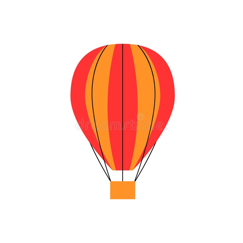 Płaski gorące powietrze balon na białym tle również zwrócić corel ilustracji wektora ilustracja wektor Płaski gorące powietrze balon na białym tle również zwrócić corel ilustracji wektora ilustracja wektor