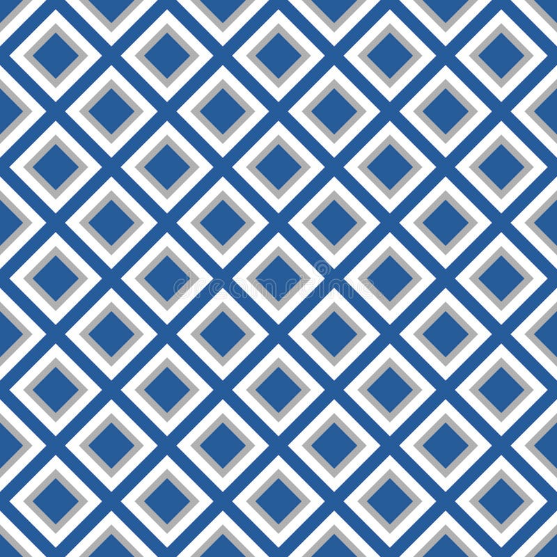 Płynnie powtarzalny monochromu kwadrat, blokowy geometria wzór royalty ilustracja
