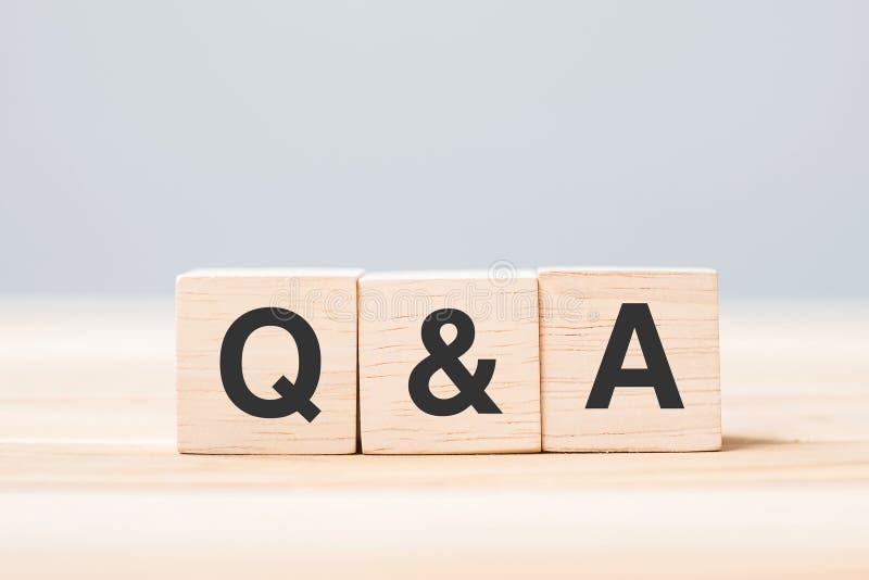 Q and A word with wooden cube block. FAQ frequency asked questions, Answer, Question  Ask, Information, Communication and Brainstorming Concepts. Q and A word with wooden cube block. FAQ frequency asked questions, Answer, Question  Ask, Information, Communication and Brainstorming Concepts.