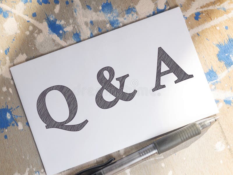 Q&A, Fragen Und Antworten Wort-Typografie-Konzept Stockfoto - Bild von