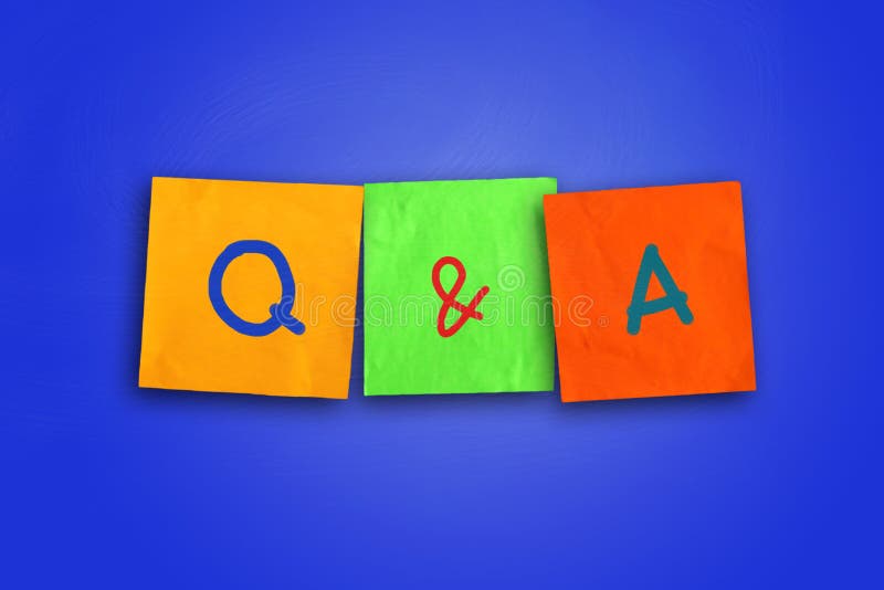 Q&A, Fragen Und Antworten Wort-Typografie-Konzept Stockfoto - Bild von