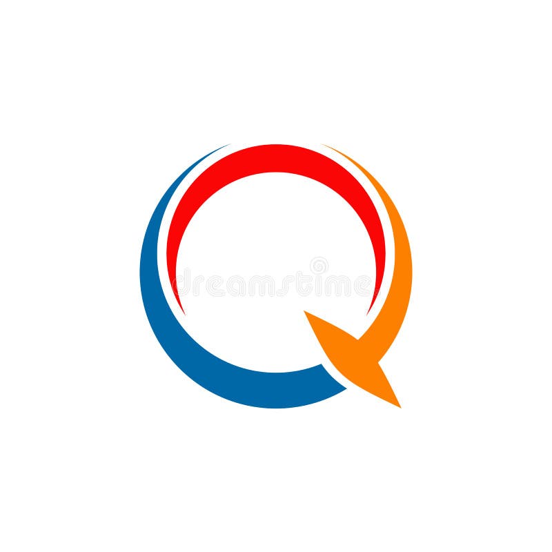 Q letter initial icon logo design stock illustration