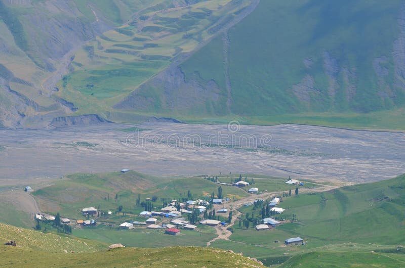 Qalayxudat , Azerbaijan, a remote mountain village in the Greater Caucasus range