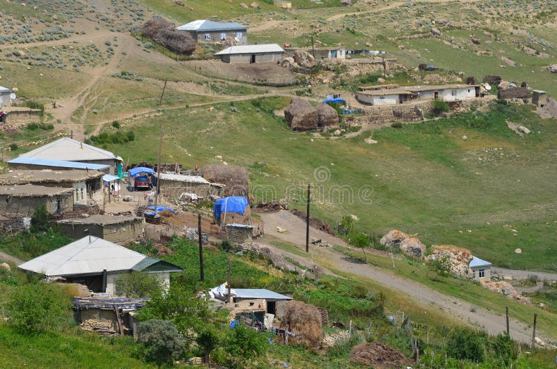 Qalayxudat , Azerbaijan, a remote mountain village in the Greater Caucasus range