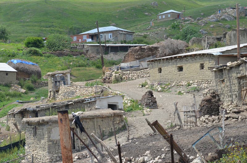 Qalayxudat , Azerbaijan, a remote mountain village in the Greater Caucasus range