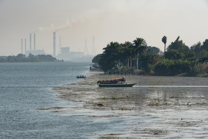 Urban Enviroment and the River Nile, Cairo, Egypt royalty free stock images