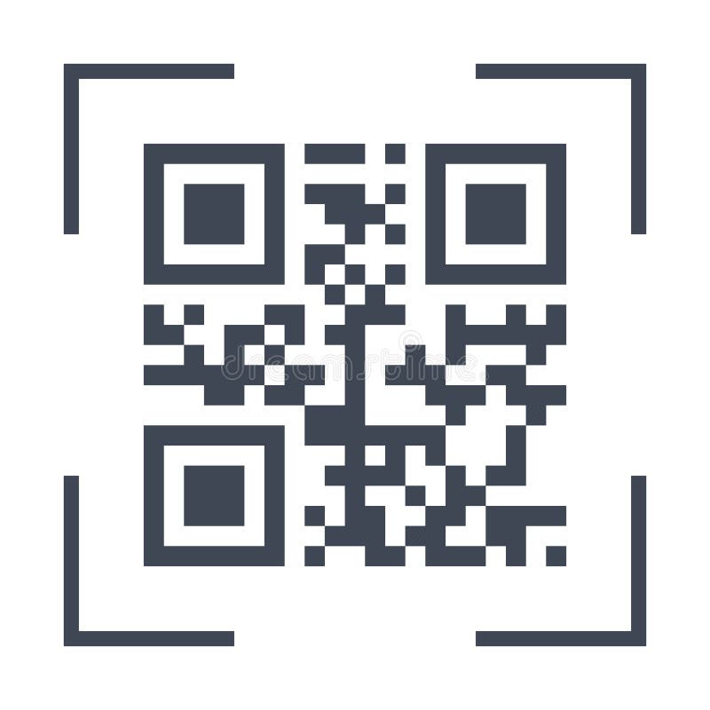 Qarcode negro de exploración en el icono de la pantalla del teléfono, elemento plano simple del interfaz del diseño para el ux de stock de ilustración Qarcode negro de exploración en el icono de la pantalla del teléfono, elemento plano simple del interfaz del diseño para el ux de stock de ilustración