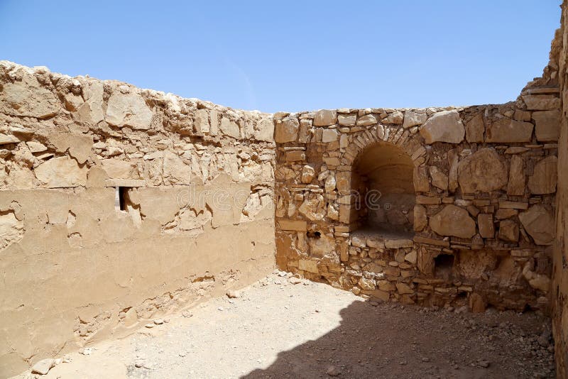 Qasr Kharana pustynny kasztel w wschodnim Jordania, (Kharanah lub Harrana) (100 km Amman) obrazy stock