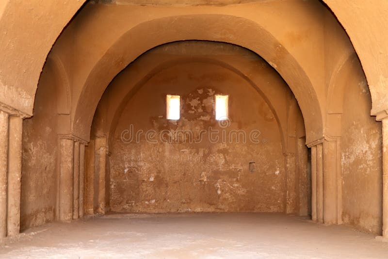 Qasr Kharana pustynny kasztel w wschodnim Jordania, (Kharanah lub Harrana) (100 km Amman) fotografia royalty free