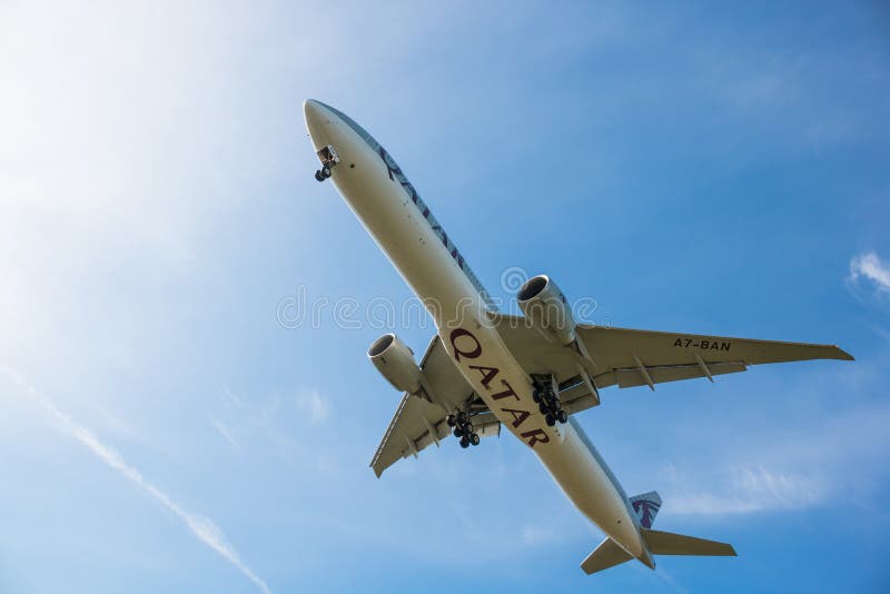 Qatar Airlines Plane royalty free stock photography Qatar Airlines Plane royalty free stock photography