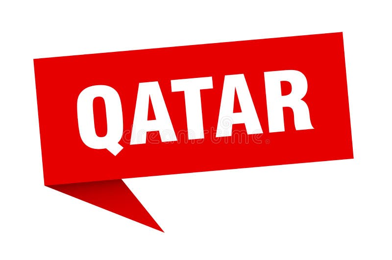 Qatar Sticker. Qatar Square Peeler Sign Stock Vector Illustration of