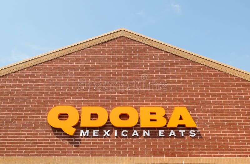 Qdoba Mexican Grill Exterior And Logo. Editorial Photography - Image of