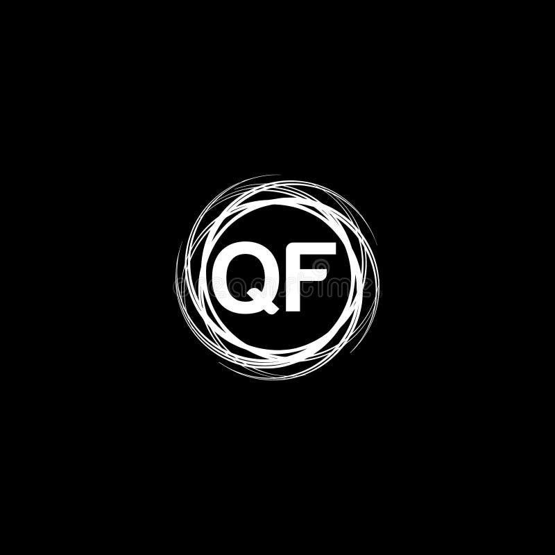 Qf Unique abstract geometric logo design royalty free stock photography