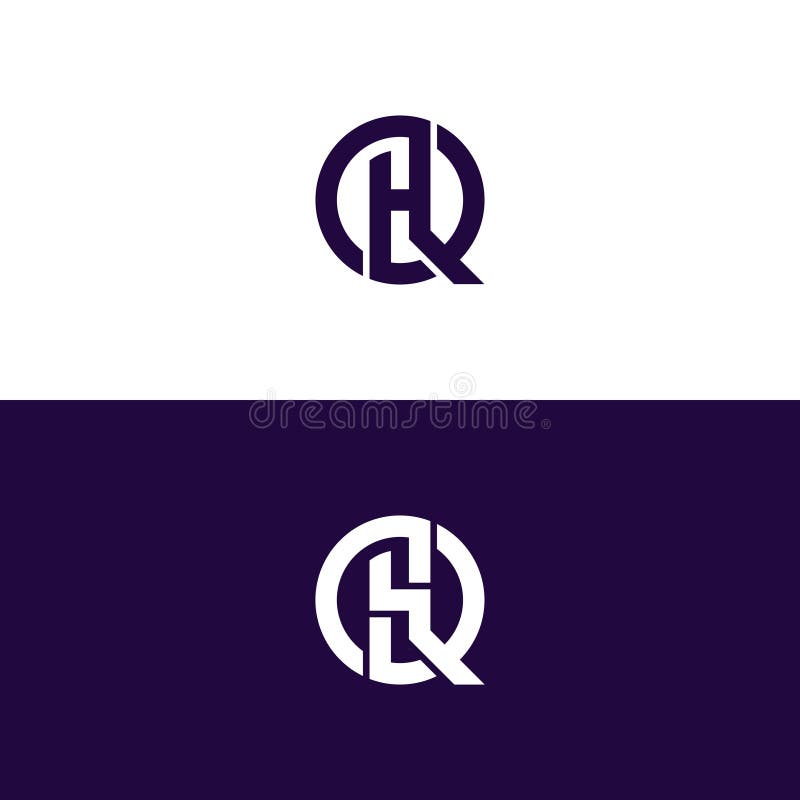 QH letter logo icon design. Classic style luxury initials monogram. vector illustration