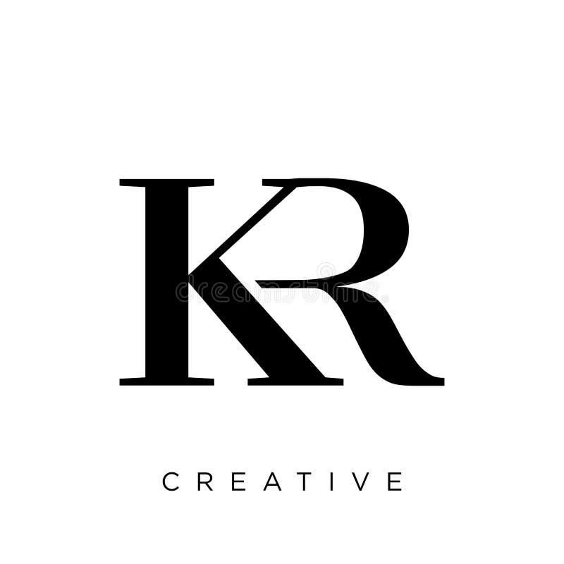 KR Logo design vector good for company or web icon banner. Kr logo real estate vectors