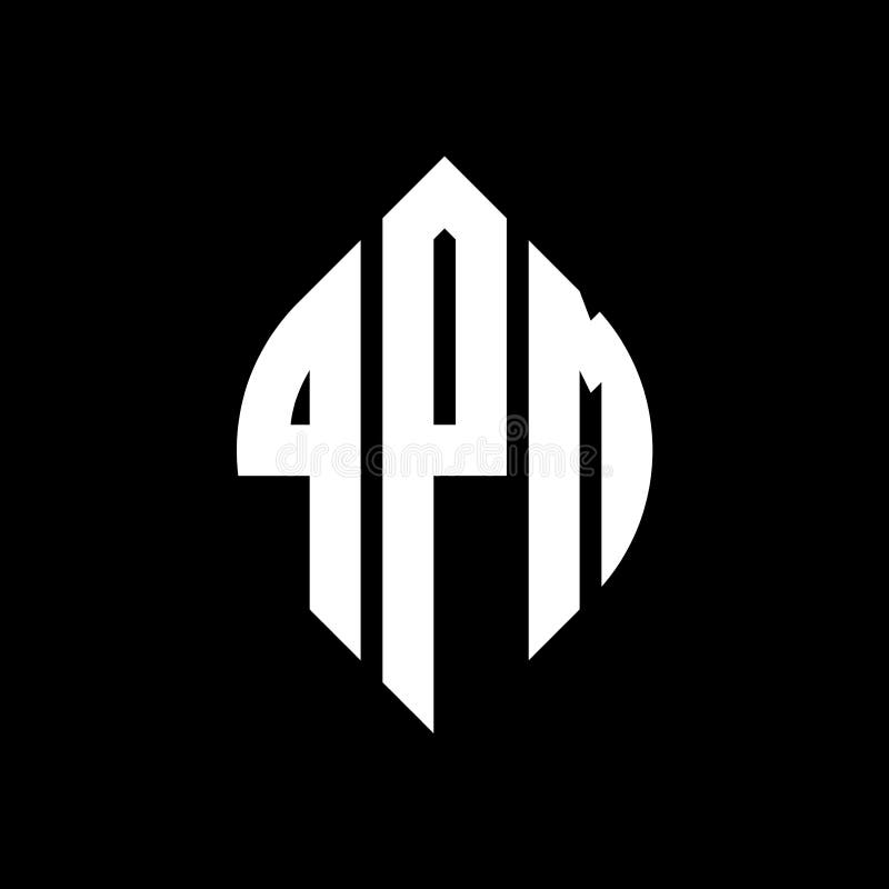 QPM Circle Letter Logo Design with Circle and Ellipse Shape. QPM