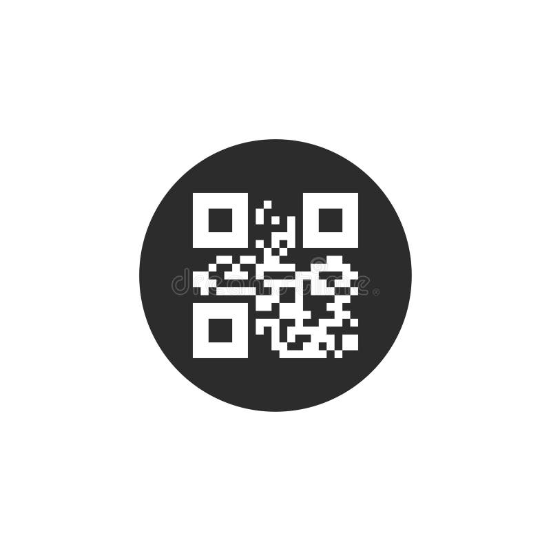 QR Code icon. Vector illustration, flat design stock illustration