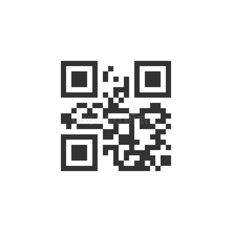 QR Code icon. Vector illustration, flat design stock illustration