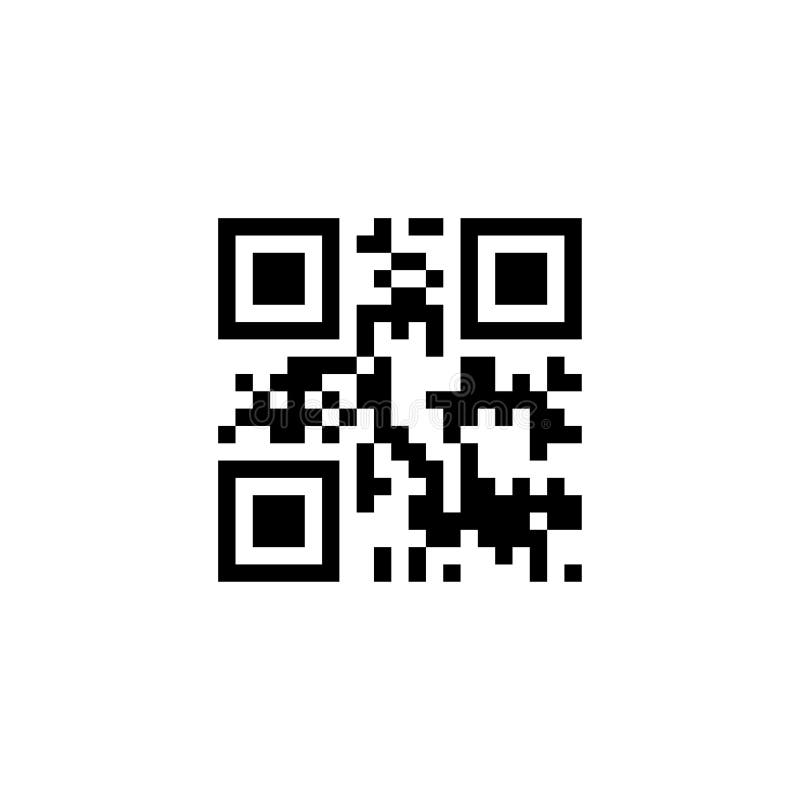 QR Code icon. Vector illustration, flat design royalty free illustration