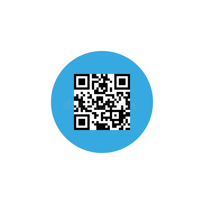 QR Code icon. Vector illustration, flat design vector illustration