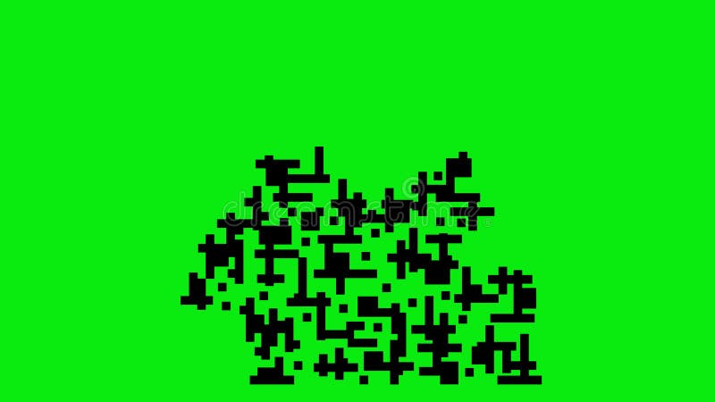QR code for payment. The appearance of a sign from composite elements, pixels. stock illustration