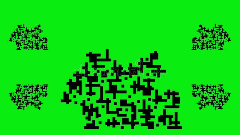 QR code for payment. The appearance of signs from composite elements, pixels. royalty free illustration