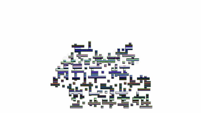 QR code for payment. Code from elements with digital color noise, pixels. vector illustration
