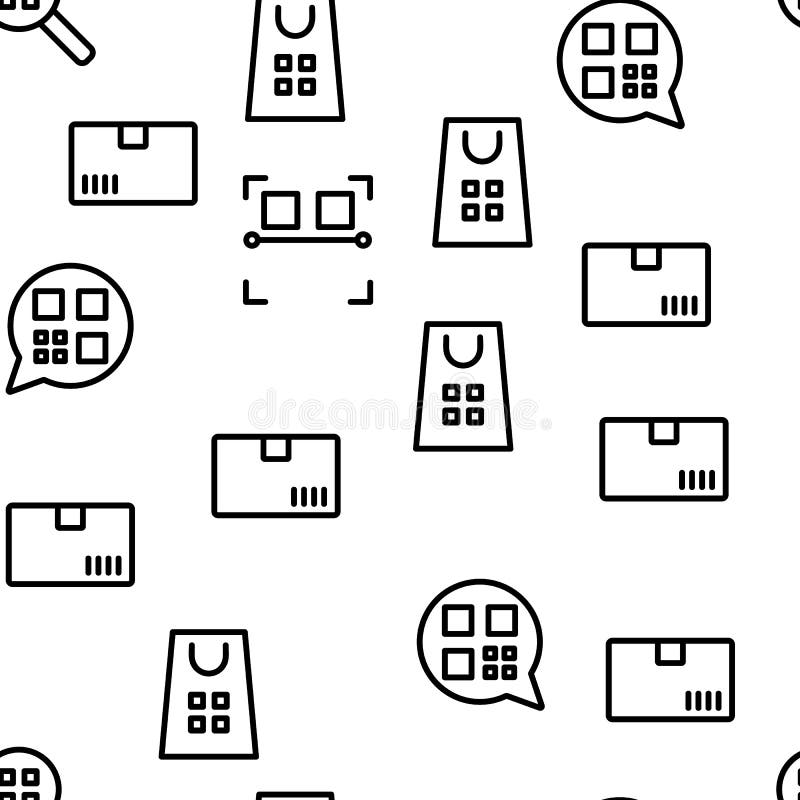 Download Qr Code Scan Vector Seamless Pattern Stock Vector ...