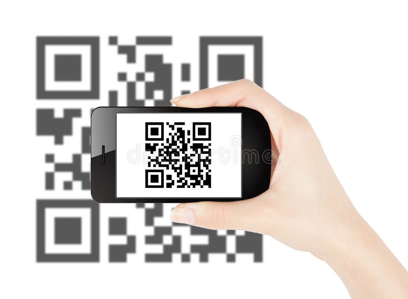 QR code scanning stock photos