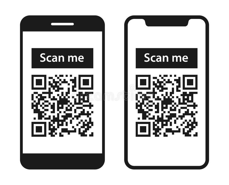 Qr Code Set. Scan Qr Code Icon. Template Scan Me Qr Code For Smartphone. Qr  Code For Mobile App, Payment And Phone Stock Vector - Illustration Of  Coding, Business: 180793336