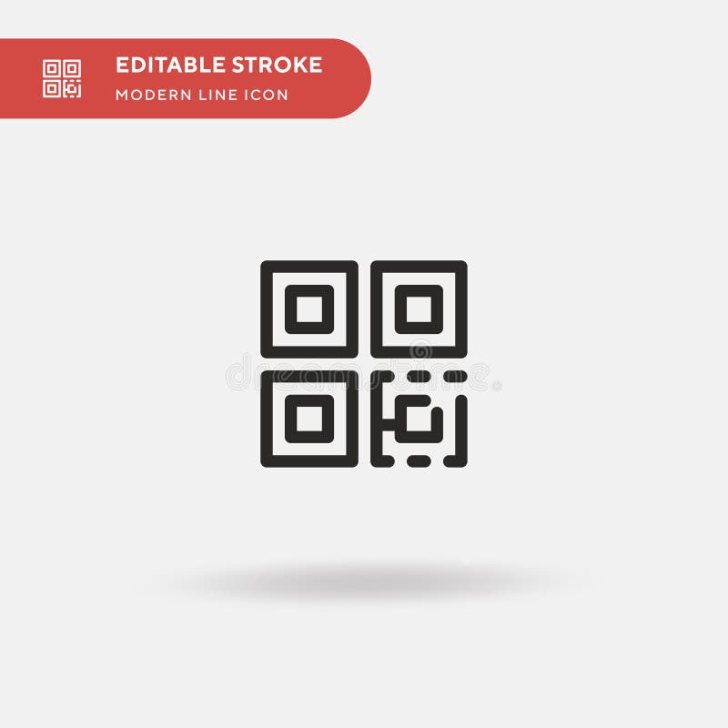 Qr Code Simple vector icon. Illustration symbol design template for web mobile UI element. Perfect color modern pictogram on vector illustration