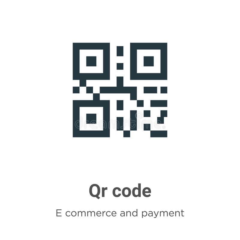 Qr code vector icon on white background. Flat vector qr code icon symbol sign from modern e commerce and payment collection for mobile concept and web apps design