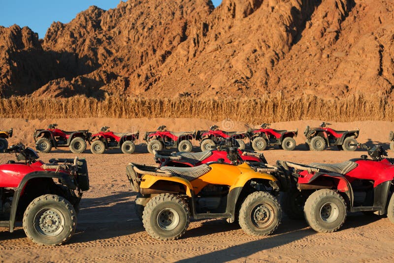 Quad Bike Safari Trip into Desert in Egypt Stock Image Image of ride