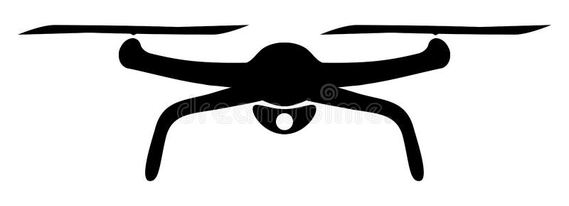 Quadcopter - flying photo and video drone royalty free illustration