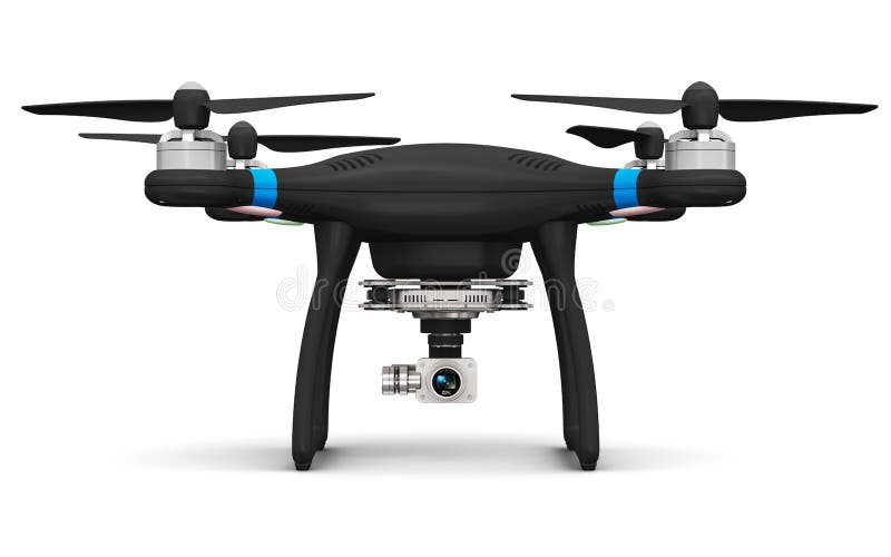 Quadcopter truteń z 4K wideo i fotografii kamerą royalty ilustracja Quadcopter truteń z 4K wideo i fotografii kamerą royalty ilustracja