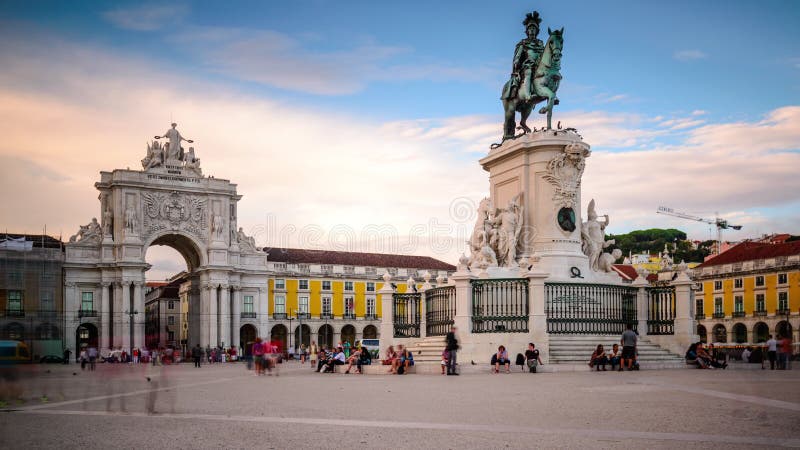 Quadrado comercial em Lisboa, Portugal vídeos de arquivo Quadrado comercial em Lisboa, Portugal vídeos de arquivo
