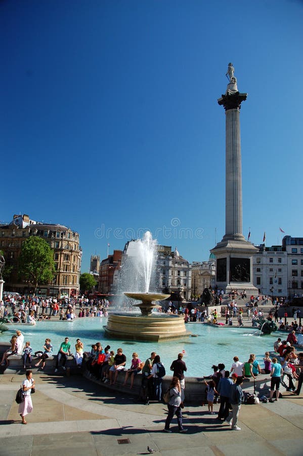 Praça de Trafalgar fotografia de stock
