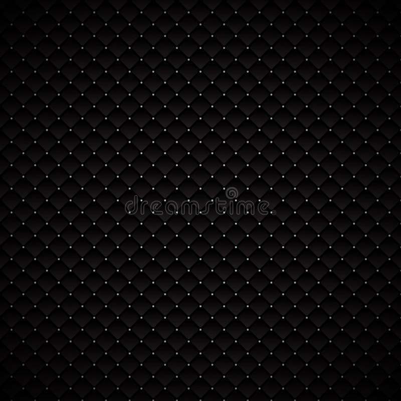 Quadrat-Musterluxusentwurf der Zusammenfassung schwarzer geometrischer mit silbernen Punkten auf dunklem Hintergrund Luxuriöse Be vektor abbildung