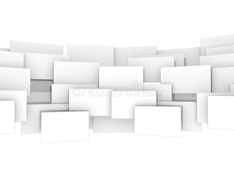 Quadrati dello spazio in bianco 3d di Digital illustrazione vettoriale