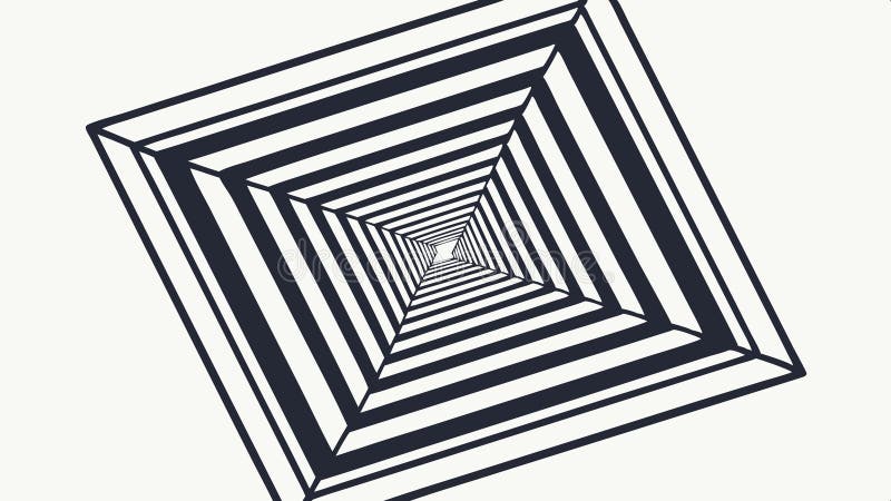 Quadratini concentrici astratti Quadrati ottici Illusione Vettore Vettore progettazione Generativo AI illustrazione vettoriale