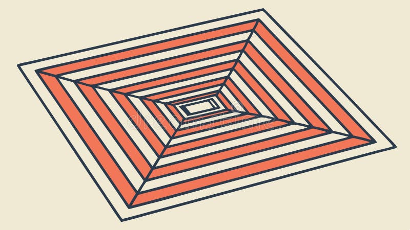 Quadratini concentrici astratti Serie Schema Modern Geometric Art Design Generative AI royalty illustrazione gratis