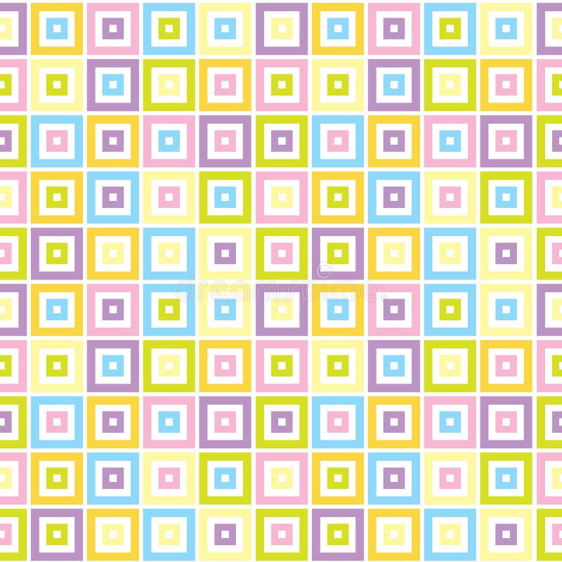 Quadratini concentrici. geometrico di colore senza saldatura illustrazione vettoriale