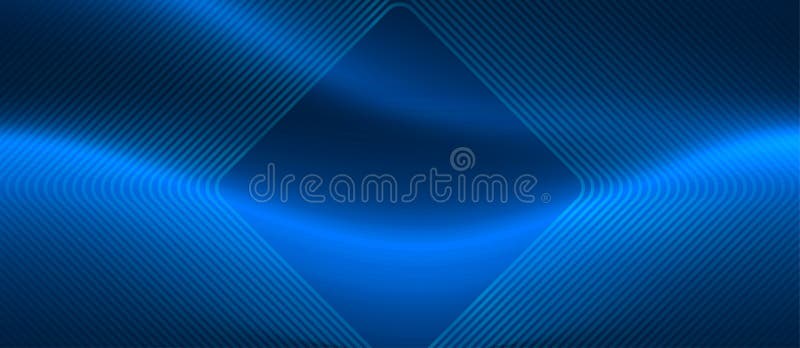 Quadratini concentrici tecnologici vettoriali nel pannello di sfondo blu luminoso illustrazione vettoriale